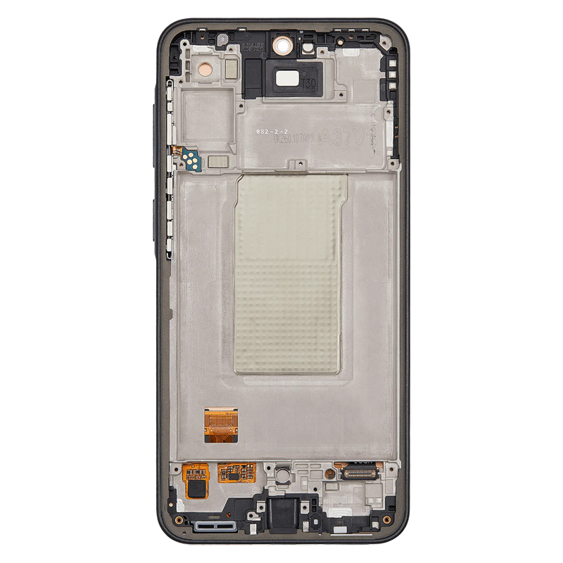 OLED Assembly With Frame Compatible Samsung for Galaxy A37 5G (A376 / 2026) (Refurbished) - Charkoal